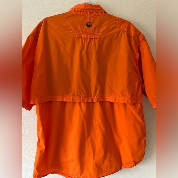 Baretta Men’s Orange Button Down Short Sleeve Vented Tactical Shirt XL - Picture 4 of 10